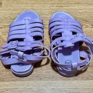 Wonder Nation Lilac Girls' Strappy Sandals, Toddler Size 7